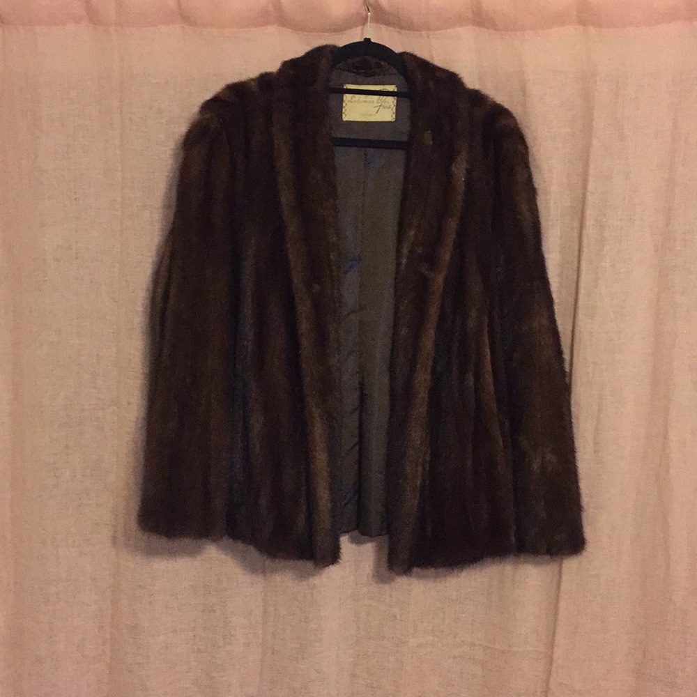 Mink fur cape